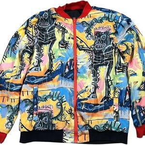 Basquiat Reversible Graphic Bomber Jacket